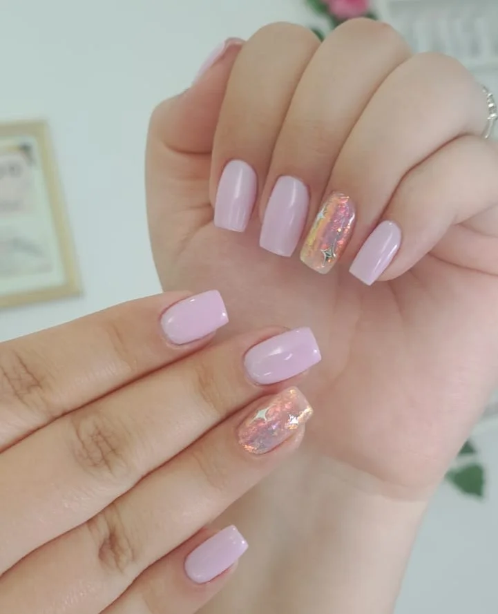 uñas de gel sencillas